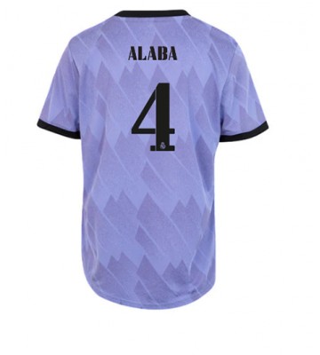 Real Madrid David Alaba #4 Bortatröja Dam 2022-23 Korta ärmar